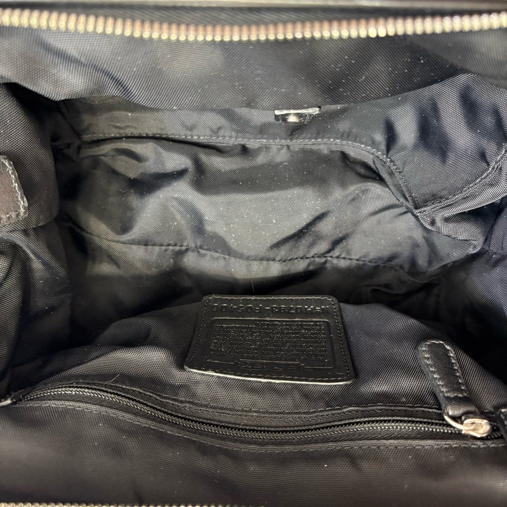 Coach F05406 large black leather unisex toiletry cosmetic bag - Picture 11 of 11